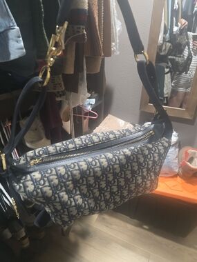 Blue Patterned Shoulder Bag